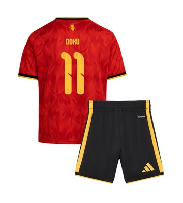 Belgien Jeremy Doku #11 Hemmaställ Barn VM 2026 Kortärmad (+ Korta byxor)